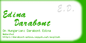 edina darabont business card